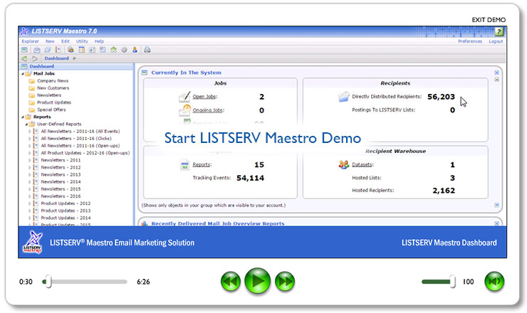Start Your LISTSERV Maestro Demo Start Your LISTSERV Maestro Demo