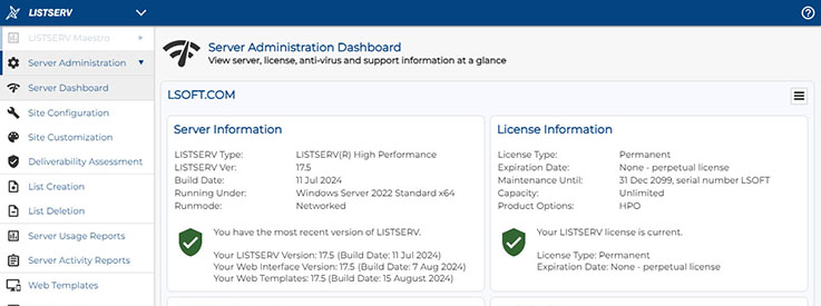 LISTSERV Configurations