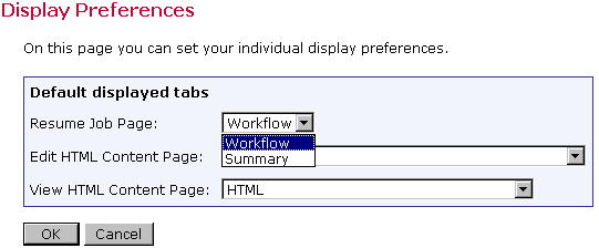 display preferences