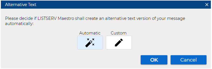LISTSERV Maestro now automatically generates a plain text alternative