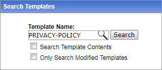 Web Template Search